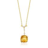 Estate Necklace in Citrine and Diamond