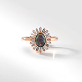 Imperial Ring in Opal and Diamond