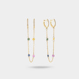 Utopia Ear Chain in Multicolor Sapphire and Diamond