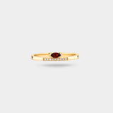 Arils Ring in Garnet and Diamond