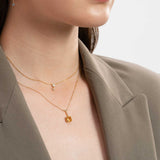 Estate Necklace in Citrine and Diamond