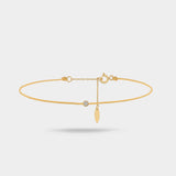 Gold Aspire Cord Bracelet in Diamond