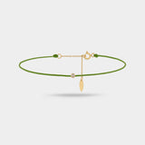 Green Aspire Cord Bracelet in Diamond