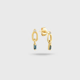 Oceanfront Earrings in Sapphire and Diamond