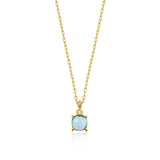 Pedigree Pendant in Blue Topaz and Diamond